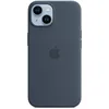 Image de Apple Coque en Silicone avec MagSafe pour iPhone 14 - Bleu Orage        