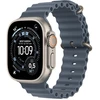 Image de Apple Watch Ultra 3 GPS + Cellular 49 mm boîtier en titane naturel avec bracelet bleu océan ancre