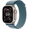 Image de Apple Watch Ultra 3 [GPS + Cellular 49 mm] Montre connectée Course à Pied et Multisport avec boîtier Titane Naturel et Boucle Alpine Bleu Clair. Communications Satellite, Suivi santé et activité