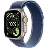 Image de Apple Watch Ultra 3 GPS + Cellular 49 mm avec boîtier en titane naturel et Boucle Trail bleu - M/L