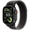 Image de Apple Watch Ultra 3 GPS + Cellular 49 mm avec boîtier en titane noir et Boucle Trail Loop noir/charbon - S/M