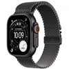 Image de Apple Watch Ultra 3 GPS + Cellular 49 mm, boîtier en titane noir avec bracelet Milanais en titane noir - Grande taille