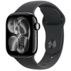 Image de Apple Watch Series 11 GPS 42 mm, boîtier en aluminium noir de jais avec bracelet sport noir - taille M/L