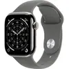 Image de Apple Watch Series 11 GPS + Cellular 42 mm boîtier en titane bracelet de sport gris pierre M/L