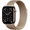 Image de Apple Watch Series 11 [GPS + Cellular 42 mm] Montre connectée avec boîtier Or et Bracelet Milanais Or. Score de Sommeil, Moniteur d’activité, Suivi de la santé, écran Toujours activé