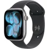Image de Apple Watch Series 11 [GPS + Cellular 46 mm] Montre connectée avec boîtier Gris sidéral et Bracelet Sport Noir. Score de Sommeil, Moniteur d’activité, Suivi de la santé, écran Toujours activé