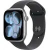 Image de Apple Watch Series 11 GPS 46 mm boîtier en aluminium bracelet de sport noir S/M