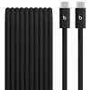 Image de Câble tissé Beats USB-C vers USB-C 240 W, charge rapide, durable et anti-noeuds compatible avec les appareils Apple et Android (3 m)   Noir intense