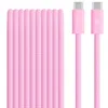 Image de Beats Câble tissé USB-C vers USB-C 240 W, charge rapide, durable et anti-noeuds, compatible avec les appareils Apple et Android (3 m)   Rose néon