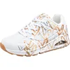 Image de Skechers Femme Uno Metallic Love Trainers, White and Multi Metallic Heart Print Durabuck, 41 EU