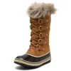 Image de Sorel Femme Joan of Arctic Boot WP Bottes de Neige imperméables, Camel Brown Black Collection 2024 2025, 39.5 EU