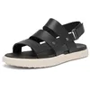 Image de Sorel Sandales plates tendance pour femme, Noir, gomme, 39.5 EU