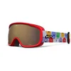 Image de Giro Chico 2.0 Faces - AR40 Lunettes De Ski Enfant, Protection Et Confort, Double Lentille Antibuée, Compatible Casques Crue Mips Et Spur Mips, Multicolor With Rose Accent, Taille : OS