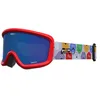 Image de Giro Chico 2.0 Lunettes de ski et de snowboard pour enfant | Anti-buée Double écran rembourré doux Compatible avec casque Jeunes Taille S | Couleur : faces multi/gris cobalt