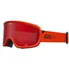 Image de Giro Snow Roam Lunettes de neige pour ski et snowboard | EXV Vision large, anti-buée, compatible OTG, vitre de rechange pour mauvais temps, compatible avec le casque - Orange Stacked - Amber Scarlet