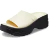 Image de Crocs Skyline Slide Sandales à plateforme, Noir vanille, 40 EU
