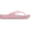 Image de Crocs Femme Baya Platform Flip Tongs, Petal Pink, 42/43 EU