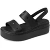 Image de Crocs Femme Brooklyn 4U Sandales, Black, 36/37 EU