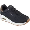 Image de Skechers Baskets Uno Jungle NiteSneaker pour Femme, Durabuck - Maille en Daim imprimé léopard - Noir, 37 EU