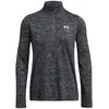 Image de Under Armour Tech 1/2-Twist, T-shirt de sport confortable pour femme, T-Shirt manches longues avec col zippé