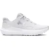 Image de Under Armour UA W Charged Surge 4 Chaussures de sport pour femmes, baskets légères et respirantes, blanc/gris/argent