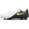 Image de Nike Homme Phantom Gx II Academy FG/MG Football Soccer Shoe, White/Black-MTLC Gold Coin, 43 EU