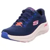 Image de Skechers Femme Arch FIT 2.0 BIG League Basket, Maille Marine Rose Vif Garniture Bleue, 39 EU