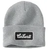 Image de Carhartt Bonnet en Tricot pour Homme avec écusson à Revers, Gris chiné, Taille Unique