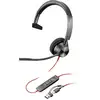 Image de HP Poly Blackwire C3310 Micro-casque supra-auriculaire filaire Mono noir Suppression du bruit du microphone, Noise Cancelling micro-casque, volume réglable,