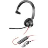 Image de HP Poly Blackwire C3310-M Micro-casque supra-auriculaire filaire Mono noir Suppression du bruit du microphone, Noise Cancelling micro-casque, volume réglable,