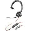 Image de HP Poly Blackwire C3315-M Micro-casque supra-auriculaire filaire Mono noir Suppression du bruit du microphone, Noise Cancelling micro-casque, volume réglable,
