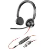 Image de HP Poly Blackwire C3325-M Micro-casque supra-auriculaire filaire Stereo noir Suppression du bruit du microphone micro-casque, volume réglable, mise en sourdine
