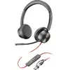 Image de HP Poly Blackwire 8225 Micro-casque supra-auriculaire filaire Stereo noir Noise Cancelling micro-casque, volume réglable, mise en sourdine du microphone