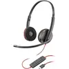 Image de HP Poly Blackwire C3220 Micro-casque supra-auriculaire filaire Stereo noir micro-casque, mise en sourdine du microphone, volume réglable ordinateur