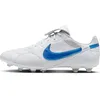 Image de Nike Soccer Shoe The Premier III FG, White/Signal Blue, HM0265-103, 38.5 EU (M 6 US)