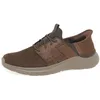 Image de Skechers Homme Garner-Newick 210803 À Enfiler, Dark Brown Textile/Synthetic, 45 EU