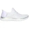 Image de Skechers Femme Summits Diamond Dream Espadrilles, White Mesh/Silver Trim, 40 EU