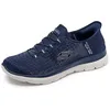 Image de Skechers Femme Summits Classy Night Slip-In ENTRAINEUSE, Navy Mesh/Silver Trim, 38 EU