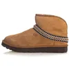 Image de UGG Femme Classic Mini Crescent Botte Tendance, Chestnut, 36 EU