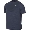 Image de Nike Stride Dri-Fit ADV HV5203-437 Haut de Course à Manches Courtes, pour Homme, Bleu foncé/argenté réfléchissant, Taille L