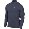 Image de Nike Stride Dri-Fit HV2180-437 Haut de Course intermédiaire avec Demi-Fermeture éclair pour Homme, Bleu foncé/argenté réfléchissant, Taille S