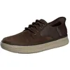 Image de Skechers Hyland Baskets à Enfiler pour Homme, Cuir Cacao, 40 EU