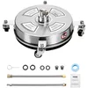 Image de VEVOR Nettoyeur de surface pour nettoyeur haute pression 325 mm, accessoire nettoyeur sol en acier inox sur roues, 276 bar max. connecteur 0,635 cm 2 buses pulvérisation 2 tiges d'extension pour béton