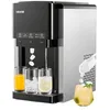 Image de VEVOR Distributeur d'Eau 3-en-1 avec Machine à Glaçons et Broyeur à Glace, Fontaine à Eau à Poser, pour Fête Cuisine Maison Bureau, Production Rapide de Cube 16 kg/24 h et 12 PCs/7 min, avec Pelle