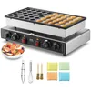 Image de VEVOR Appareil à Pancake 50PCs 43 mm, Crêpière Commerciale 1700 W, Appareil à Poffertjes Dorayaki en Acier Inoxydable Antiadhésif, Température et Temps Réglable, pour Cuisine à Domicile, Restaurant