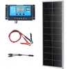 Image de VEVOR Kit Panneau Solaire Monocristallin 100 W, Panneau Solaire 12 V + Contrôleur de Charge Module PV Monocristallin à Haute Efficacité 23% Étanche IP68 pour Maison, Camping-car, Bateau, Hors-réseau