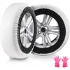 Image de VEVOR Chaussettes à Neige pour Pneus Épaisses 2PCs Taille L, Chaînes à Neige Textiles en Fibre de Polyester avec Sangles Élastiques, Dispositifs Textiles de Traction pour Voiture, SUV, Pick-up