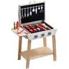 Image de VEVOR Jouet barbecue grill set, 21 PCS, ensemble de jouet de cuisine en bois pour enfant avec aliments et outils de grillades, jeu de petit chef interactif d'intérieur/extérieur pour cadeau de 3-8 ans