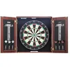 Image de VEVOR Cible de Fléchettes et Armoire Prêt à Jouer, Armoire à Fléchettes de Taille Officielle, Jeu de Fléchettes à Pointe en Acier, avec Lumière LED, Accessoires Complets, pour Jeux de Cricket