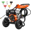Image de VEVOR Nettoyeur Haute Pression à Essence, 3500 PSI, laveuse Haute Pression à gaz, 10 L/Min, avec Pompe en Aluminium, Pistolet pulvérisateur, rallonge et 5 Buses pour Voitures, Maisons, allées, patios